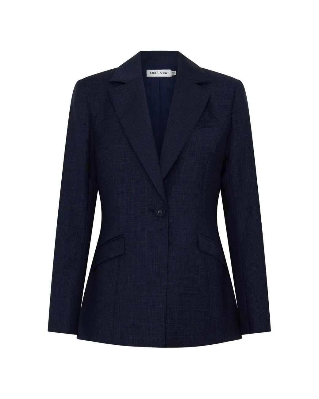 Anna Quan Blue Bardi Single-Breasted Blazer