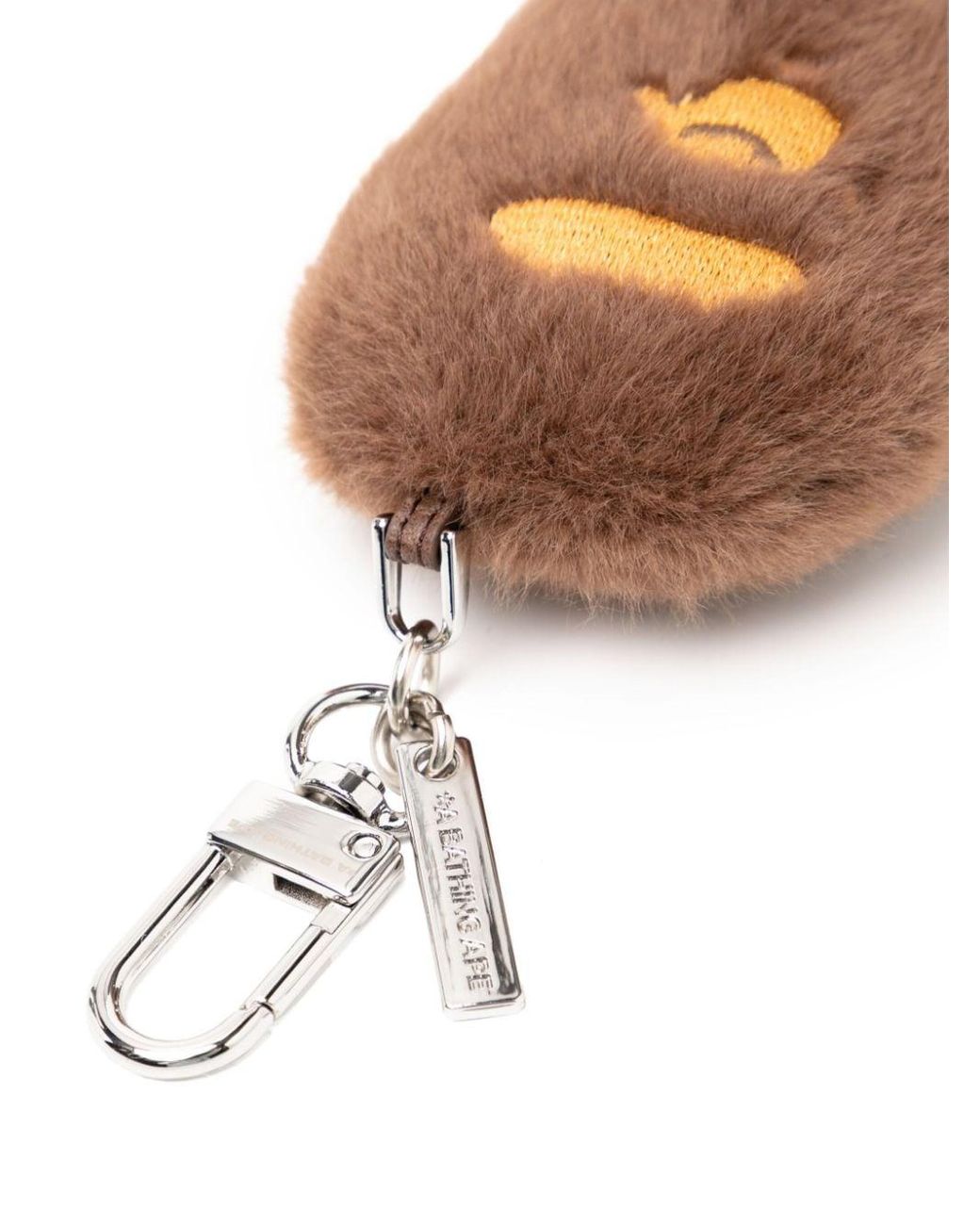 キーホルダー・キーリング BAPE Bathing Ape Head Faux Fur Keychain Brown 2024 New BAPE A Bathing Ape APE HEAD FAUX FUR KEYCHAIN