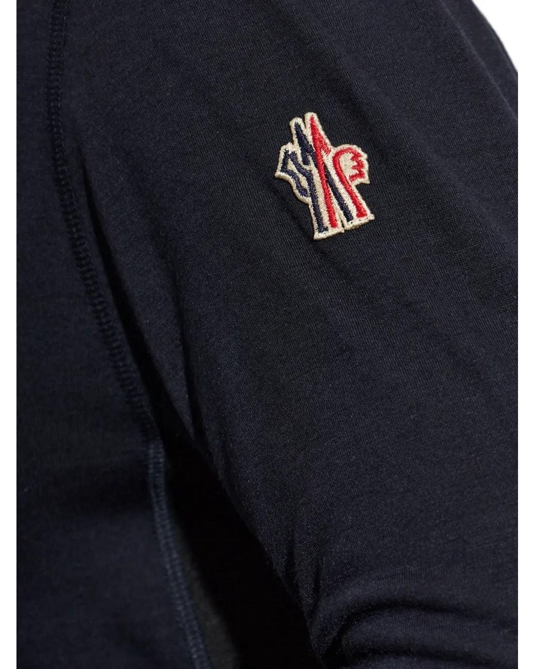 Moncler Blue Half-Zip Knit for men