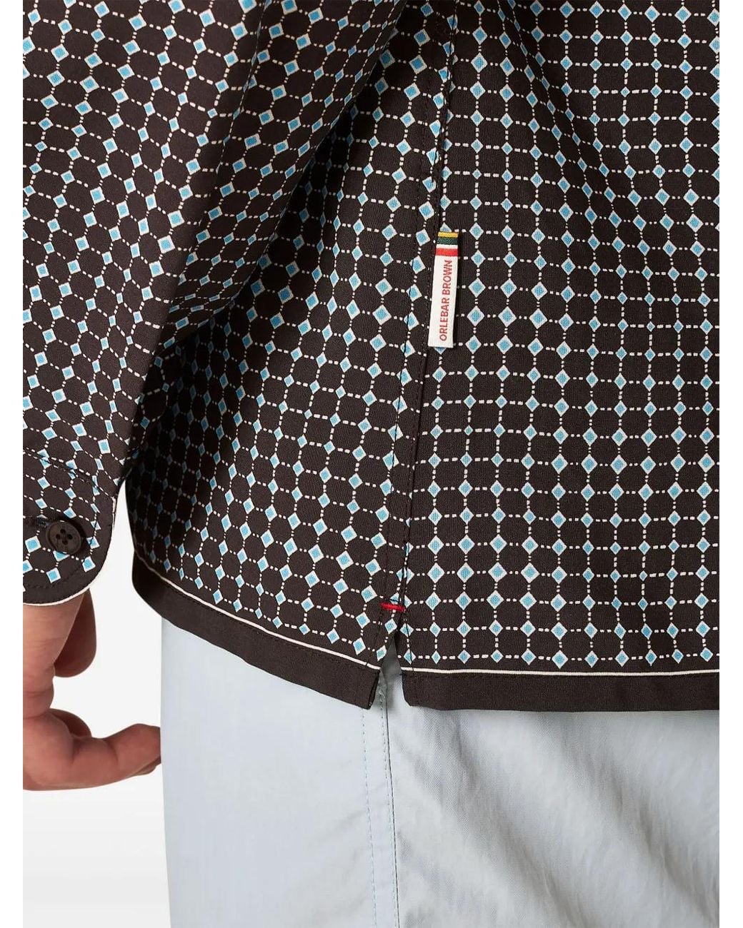 Orlebar Brown Blue Ridley Tiescape Shirt for men