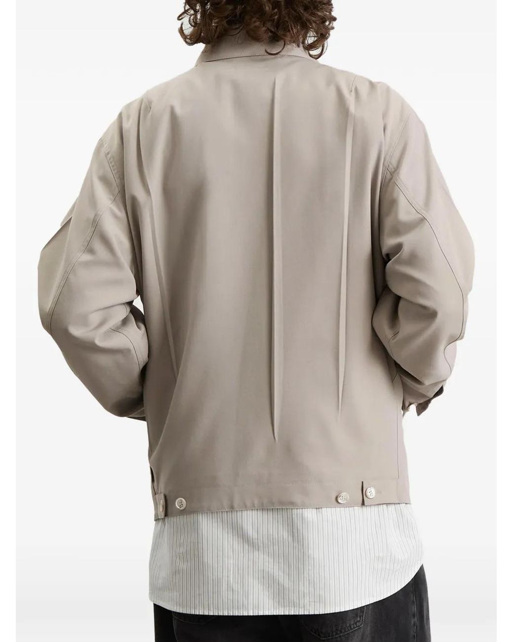 MM6 by Maison Margiela Gray Zip Pocket Jacket for men