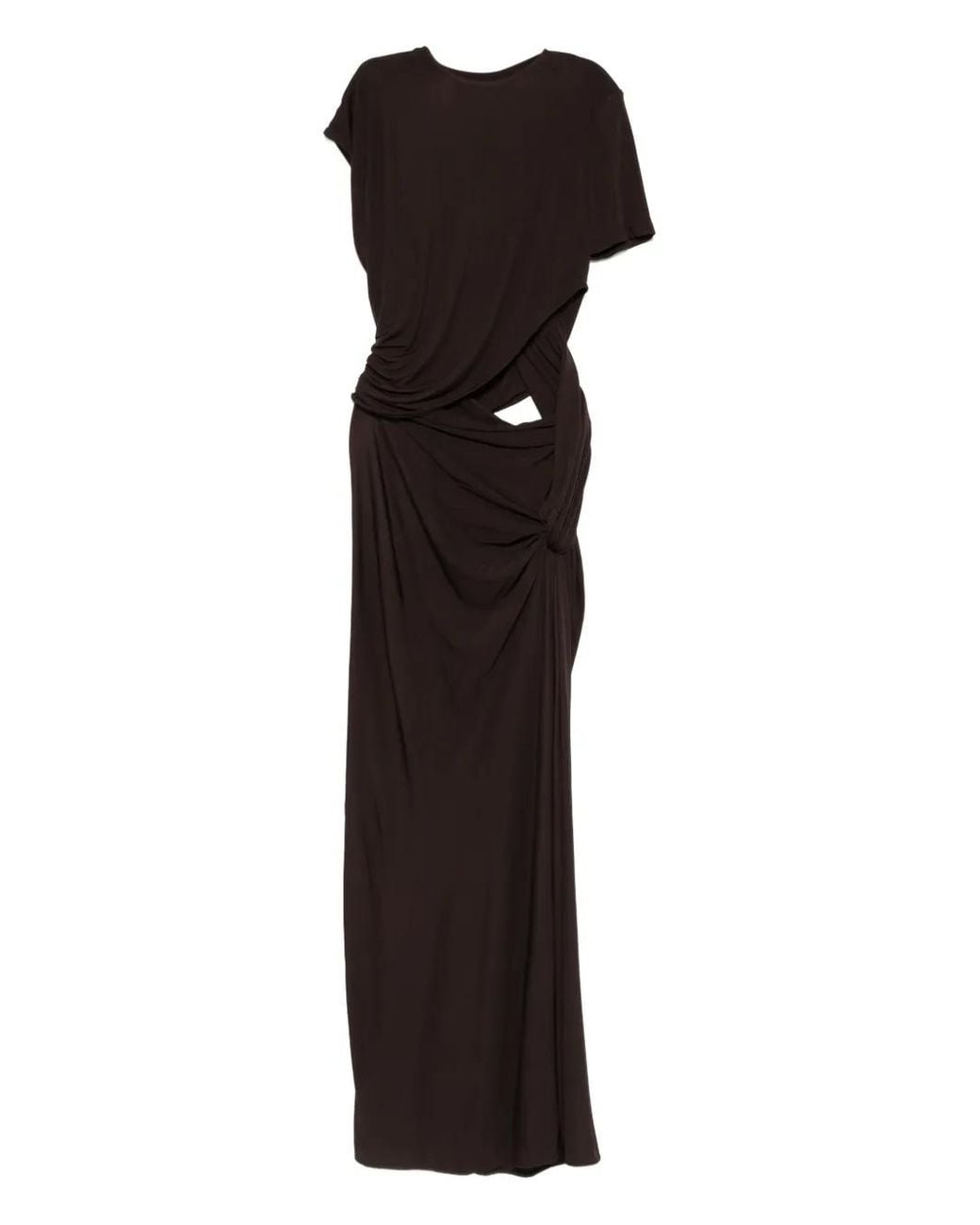 Christopher Esber Black Twisted Cut-Out Maxi Dress