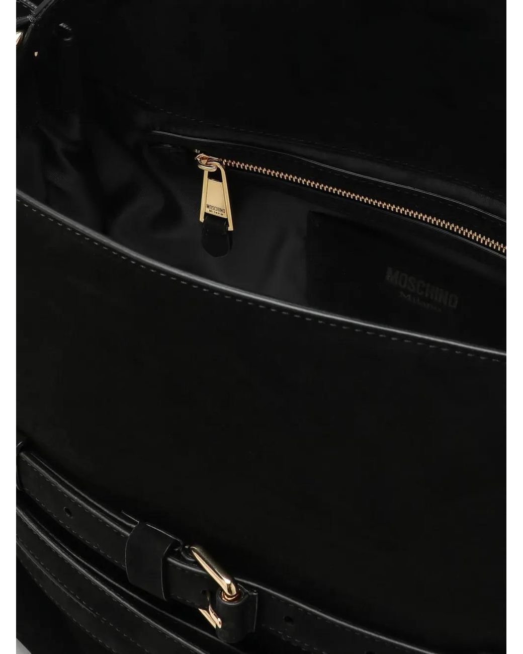 Moschino Black Medium Tie Me Tote Bag