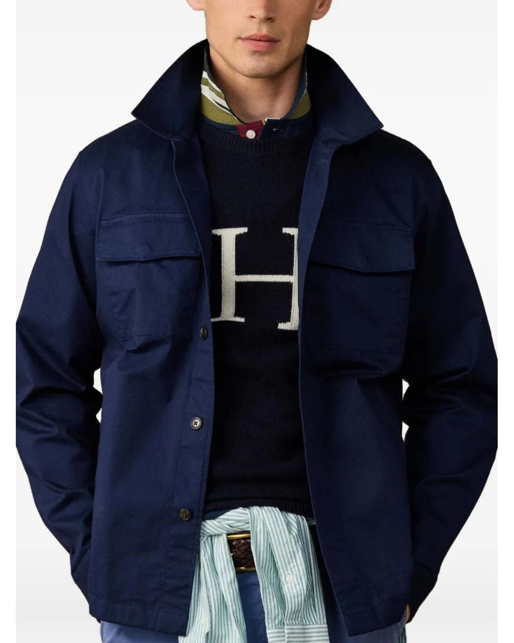 Hackett Blue Heritage Shirt Jacket for men