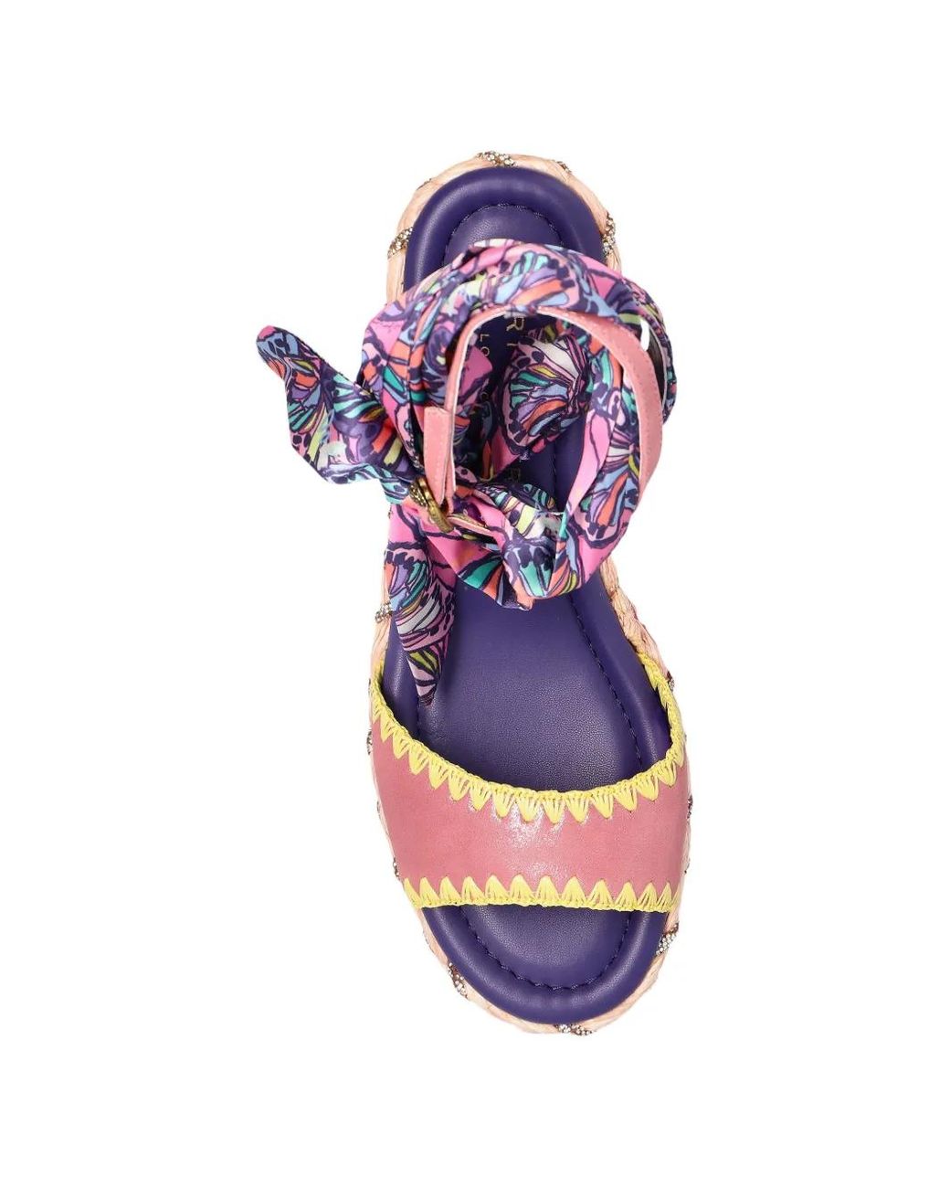 Kurt Geiger Blue Chelsea Scarf Wedge Sandals