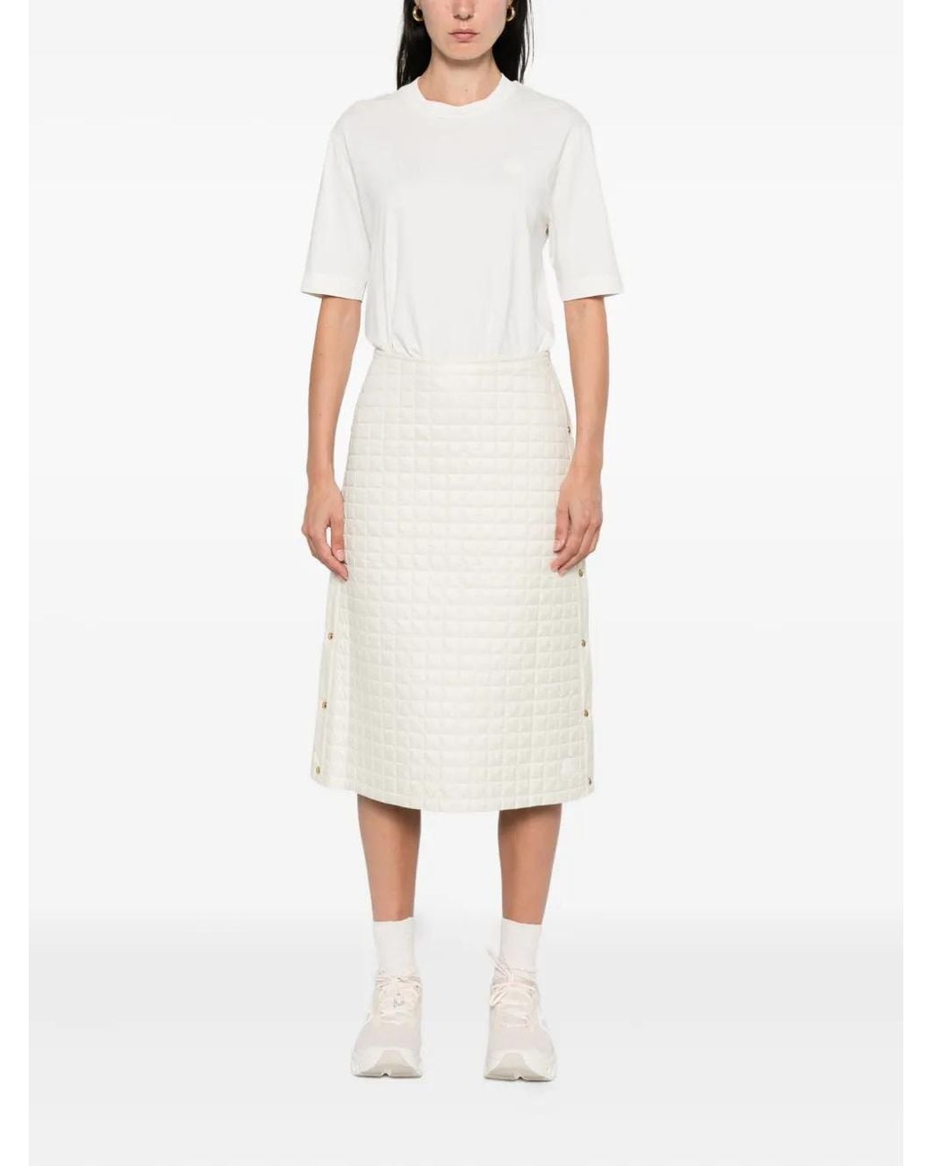 Moncler White Logo-Patch T-Shirt