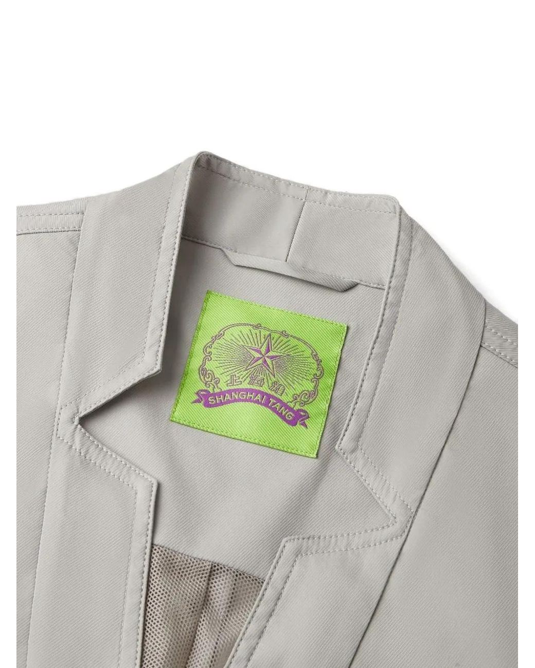 Shanghai Tang White Button-Up Jacket for men