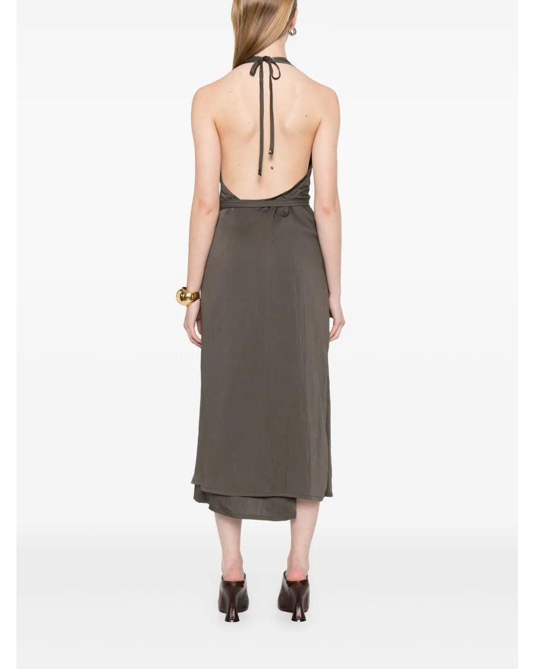 Lemaire Gray Apron Midi Dress
