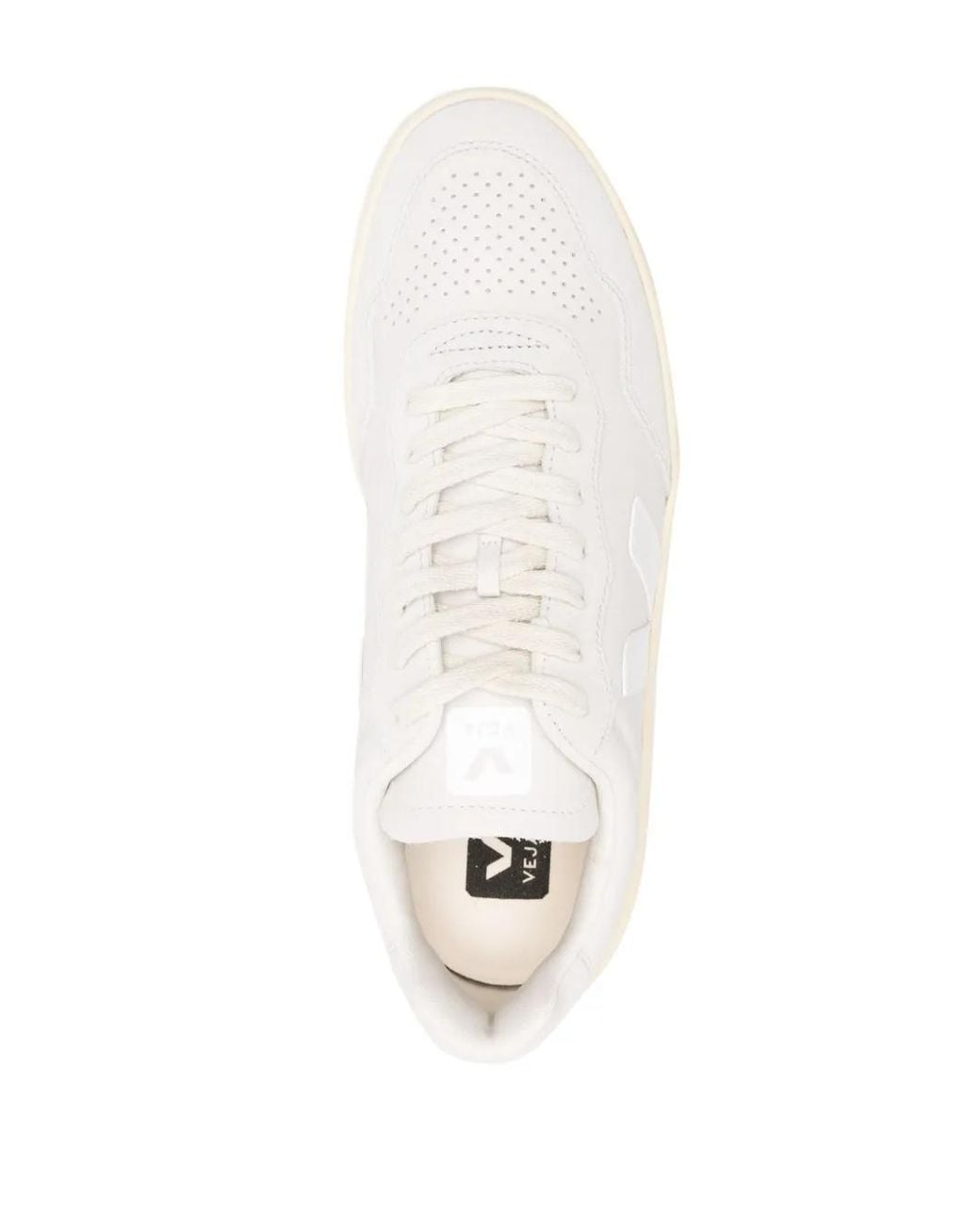 Veja White V-90 Leather Sneakers for men