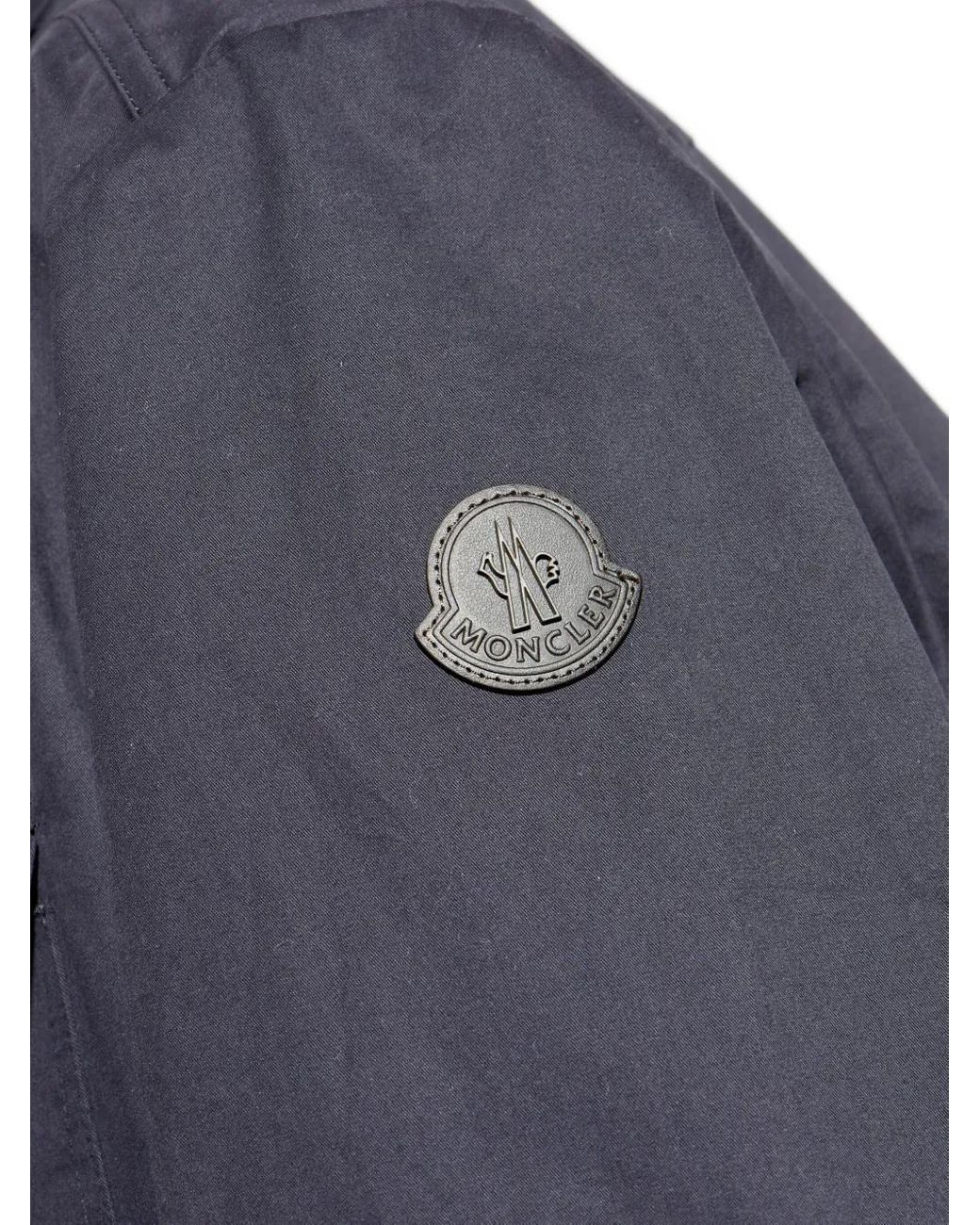 Moncler Blue Cotton Polyester Shirt for men