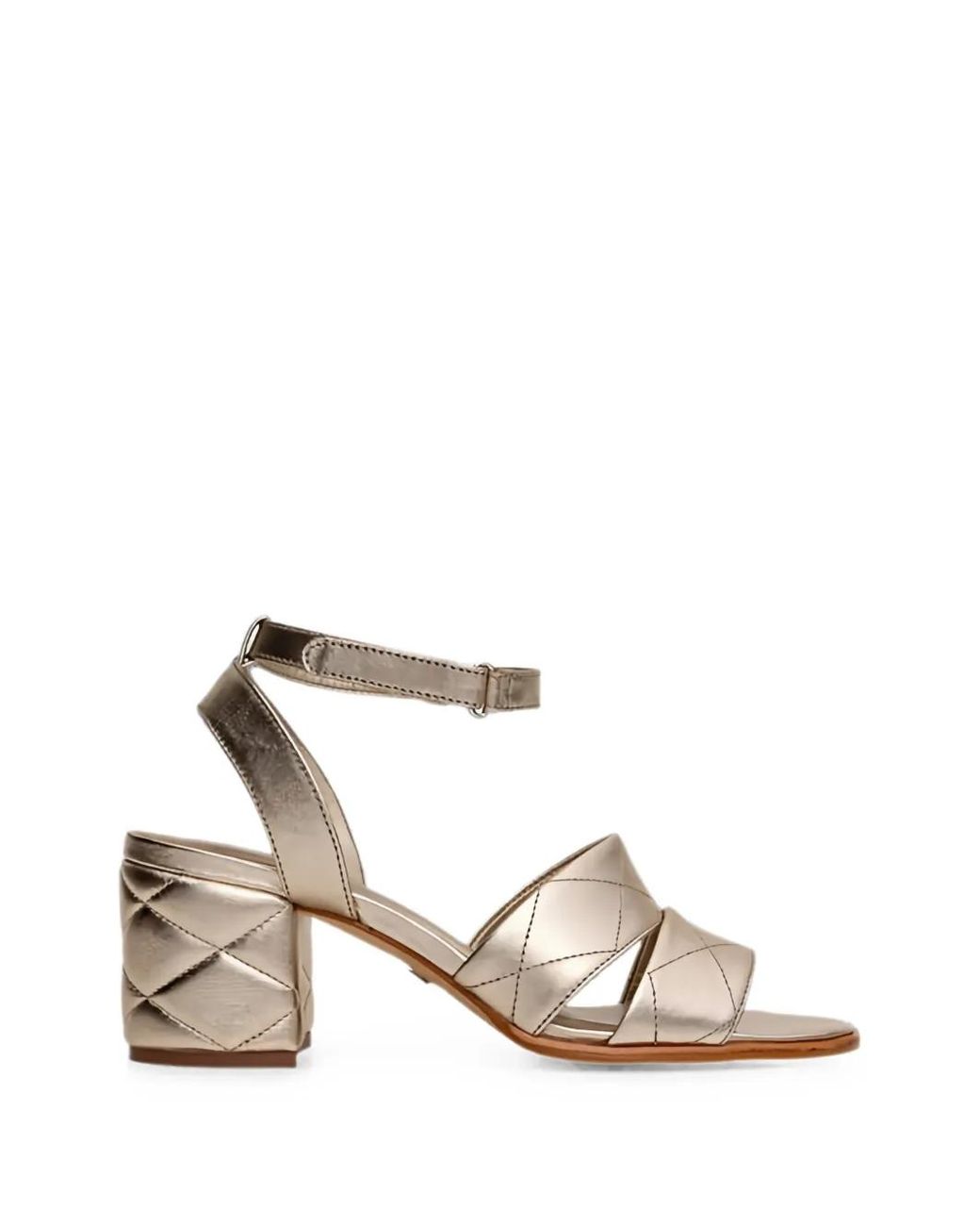 Carrano White Quilted Touch-Strap Sandals