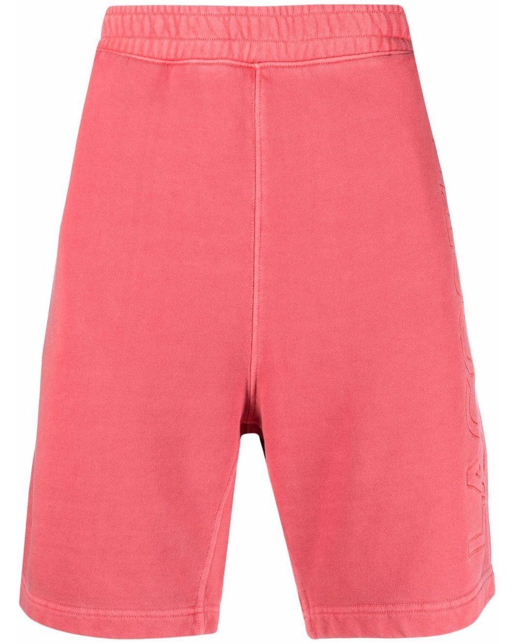 Lacoste Highrise Cotton Shorts in Pink for Men Lyst