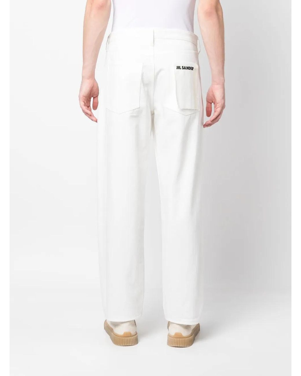 Jil Sander White Straight-leg Jeans for men