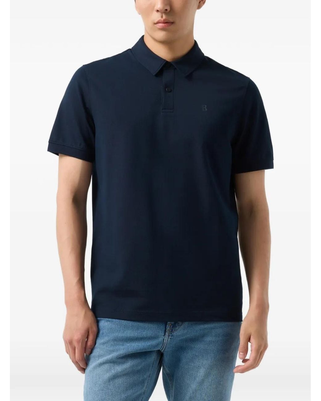 Bogner Blue Timo Logo-Print Polo Shirt for men