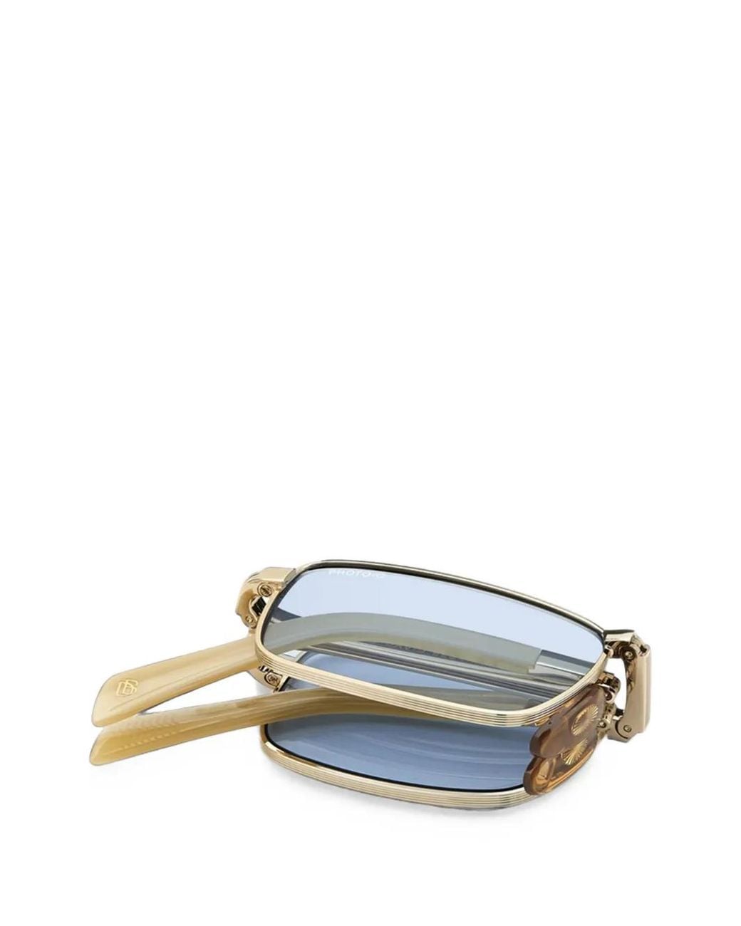 David Beckham White Lunettes De Soleil Origami À Monture Rectangulaire for men