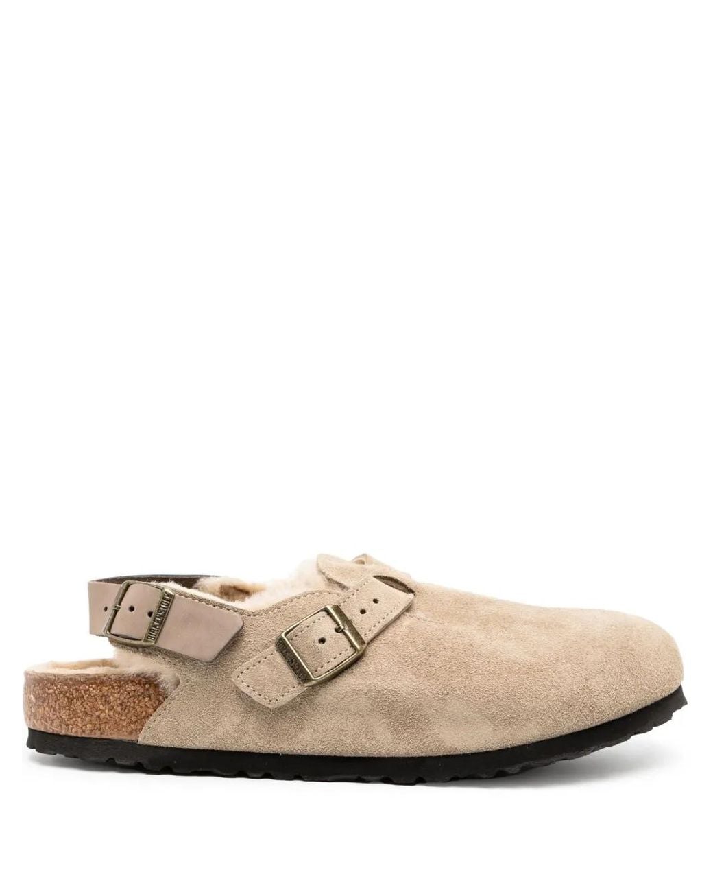 Birkenstock Natural Boston Suede Sandals for men