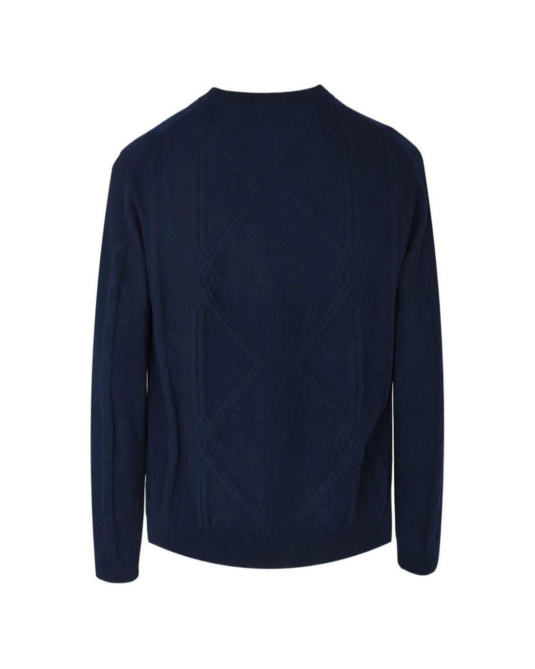Pal Zileri Blue Cable-Knit Diamond-Pattern Sweater for men
