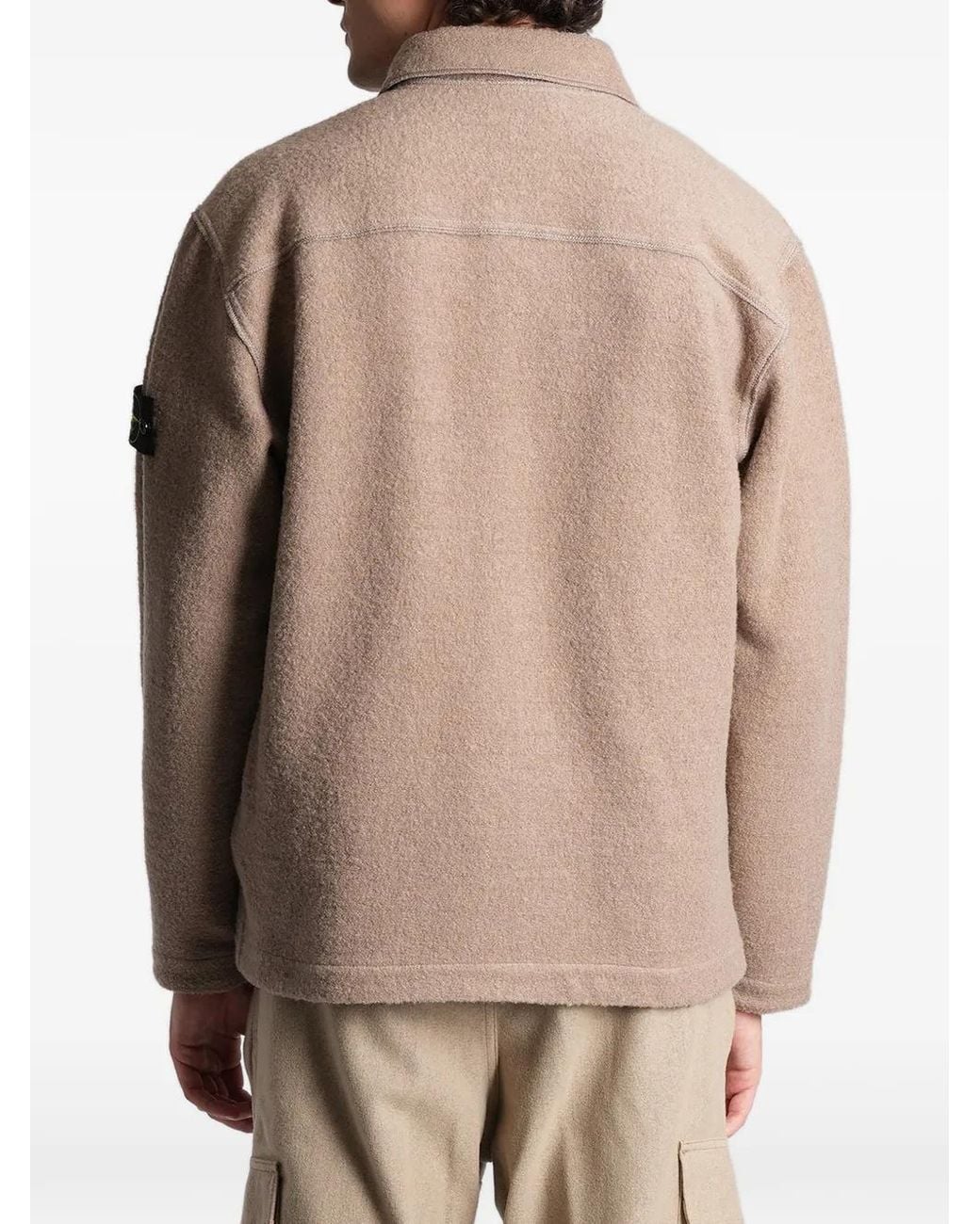 Stone Island Natural Logo-Patch Jacket for men