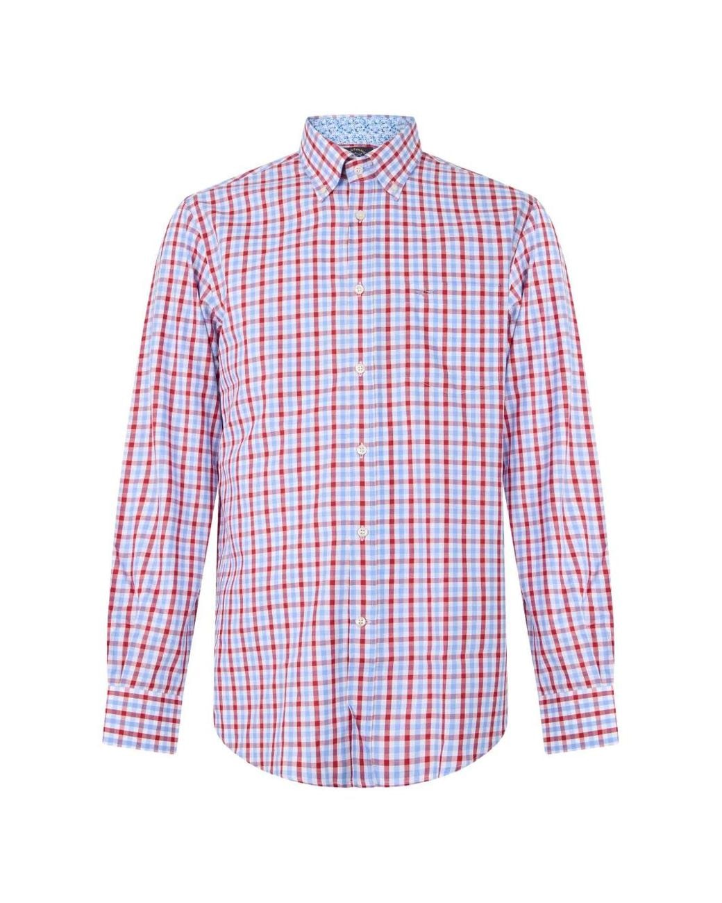 Paul & Shark Purple Chemise Boutonnée À Carreaux for men