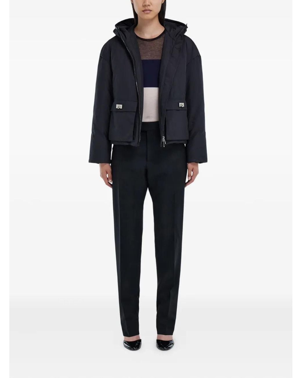 Ferragamo Blue Padded Blouson