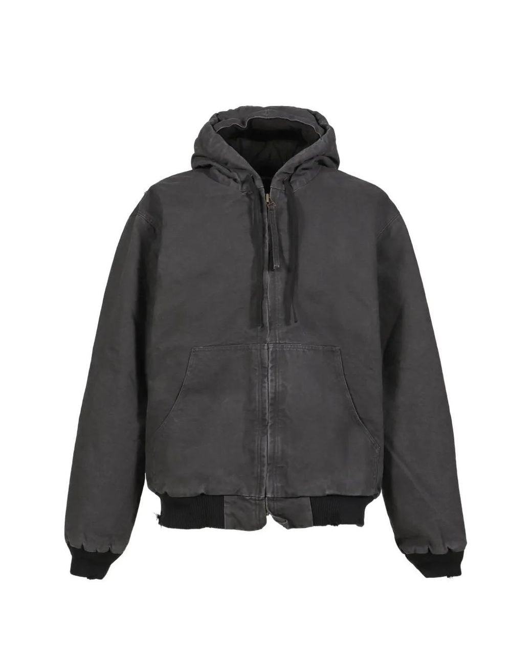 Troubled Waters Gray Gas Mask Hooded Jacket for men