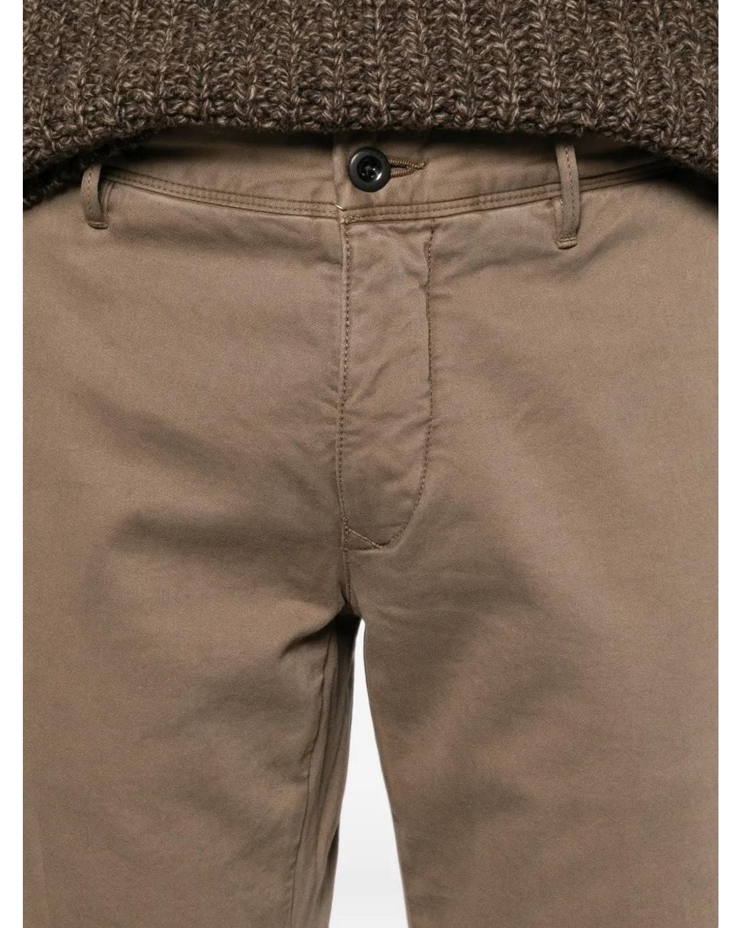 Incotex Gray Straight-Leg Chino Trousers for men