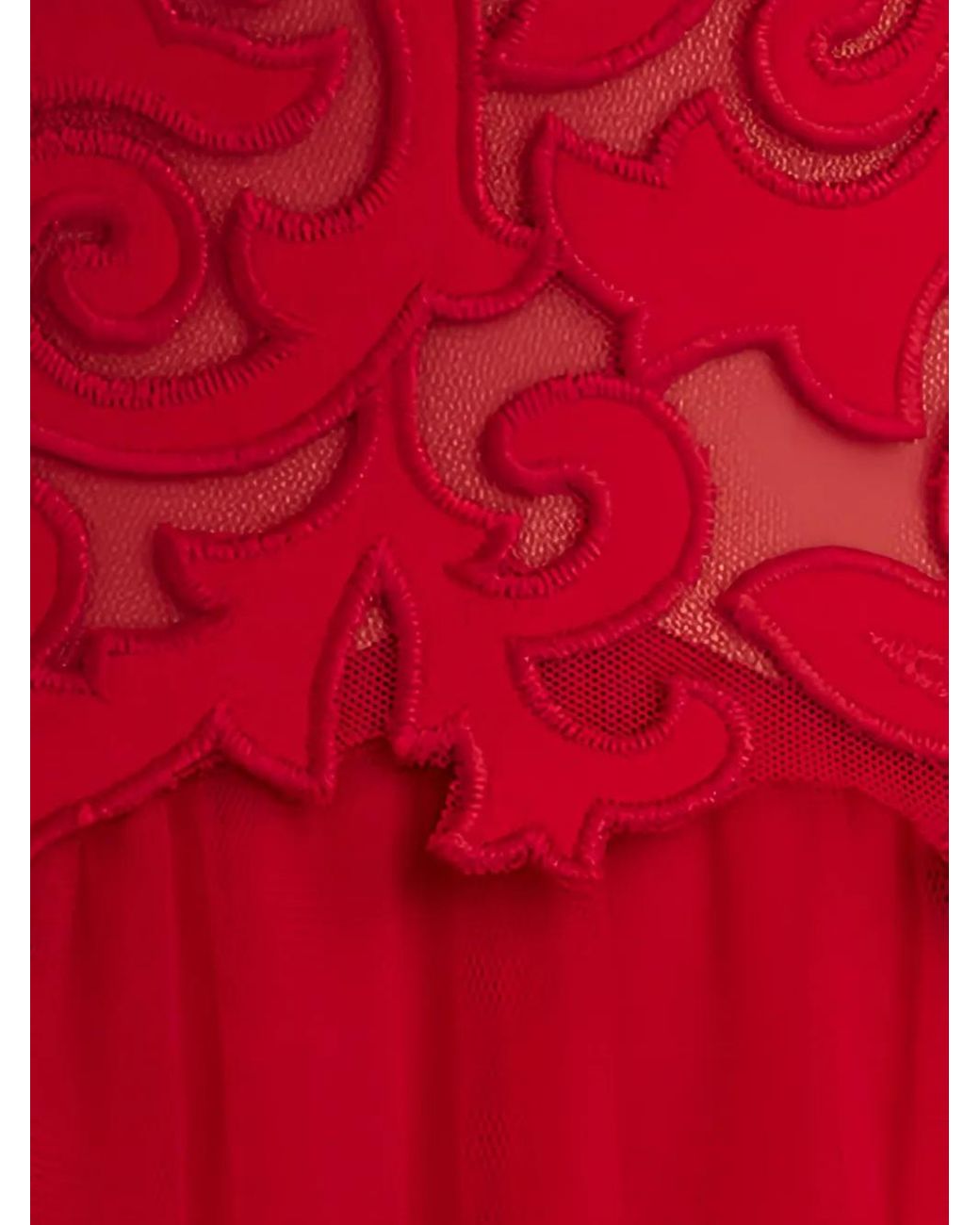 Tadashi Shoji Red Robe Longue Asymétrique À Une Épaule