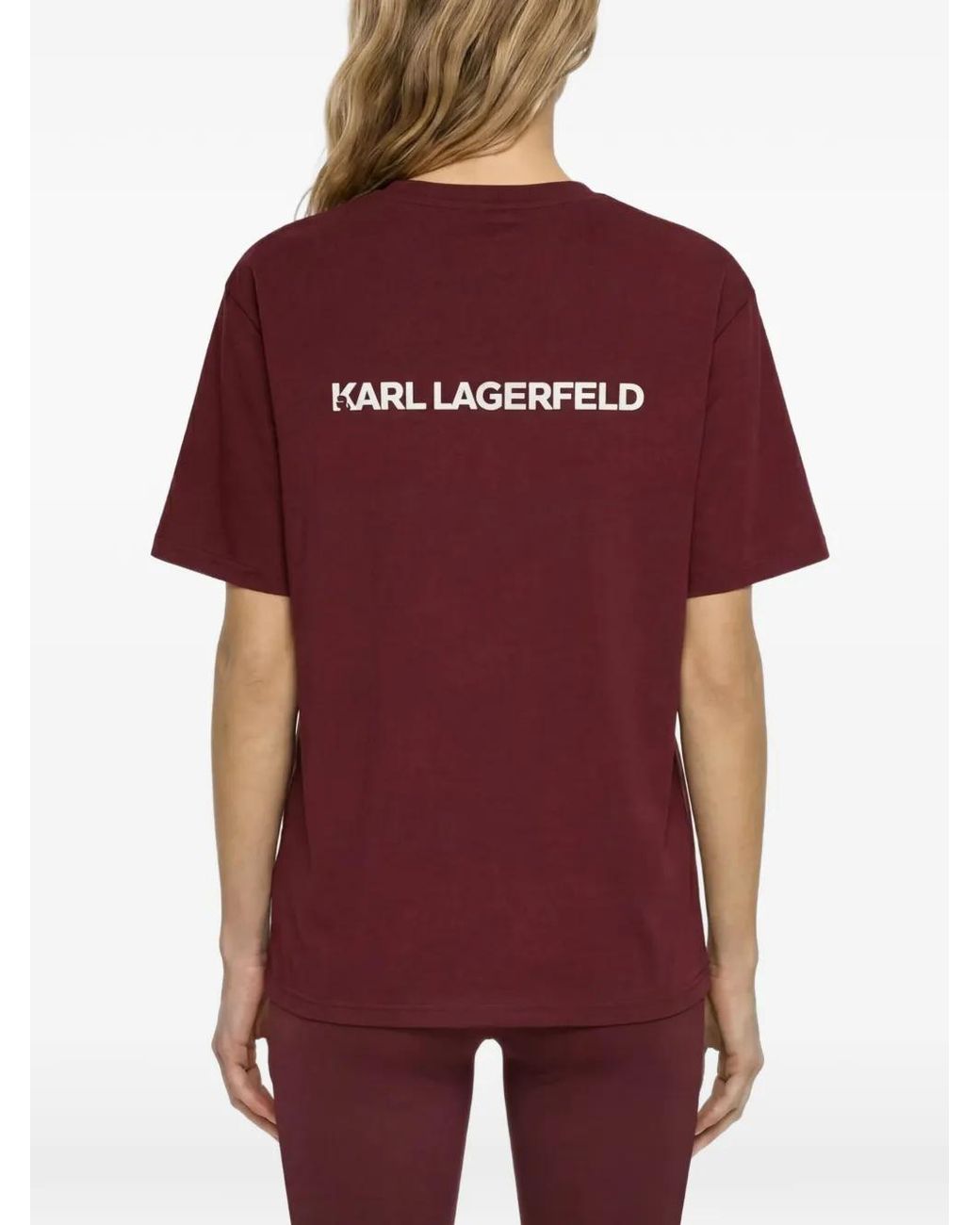 Karl Lagerfeld Red Logo Athleisure T-Shirt