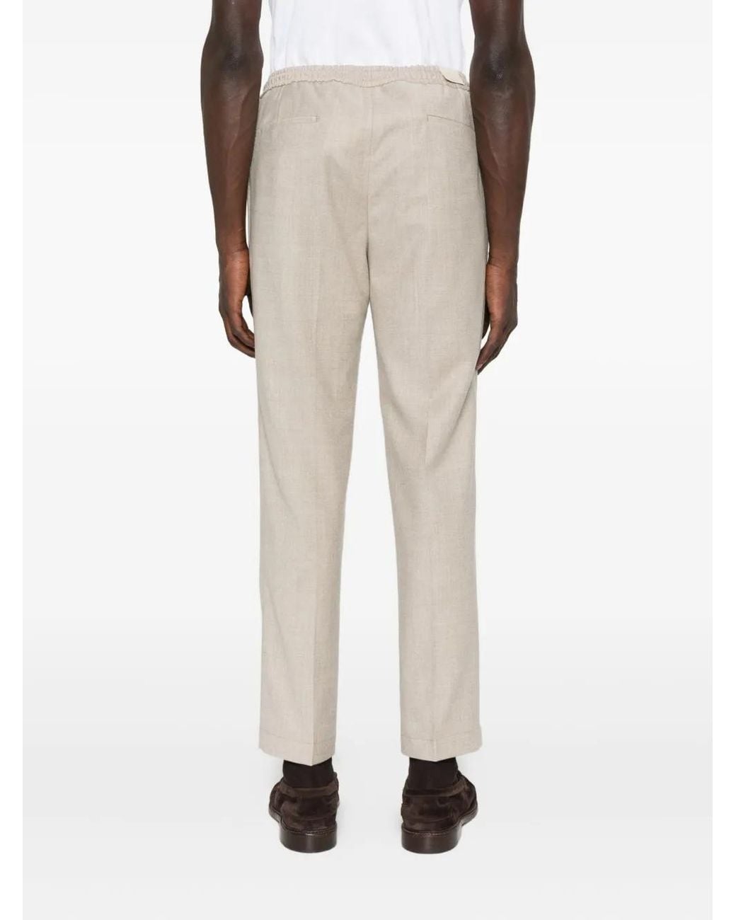 Briglia 1949 Natural Pleated Drawstring Trousers for men