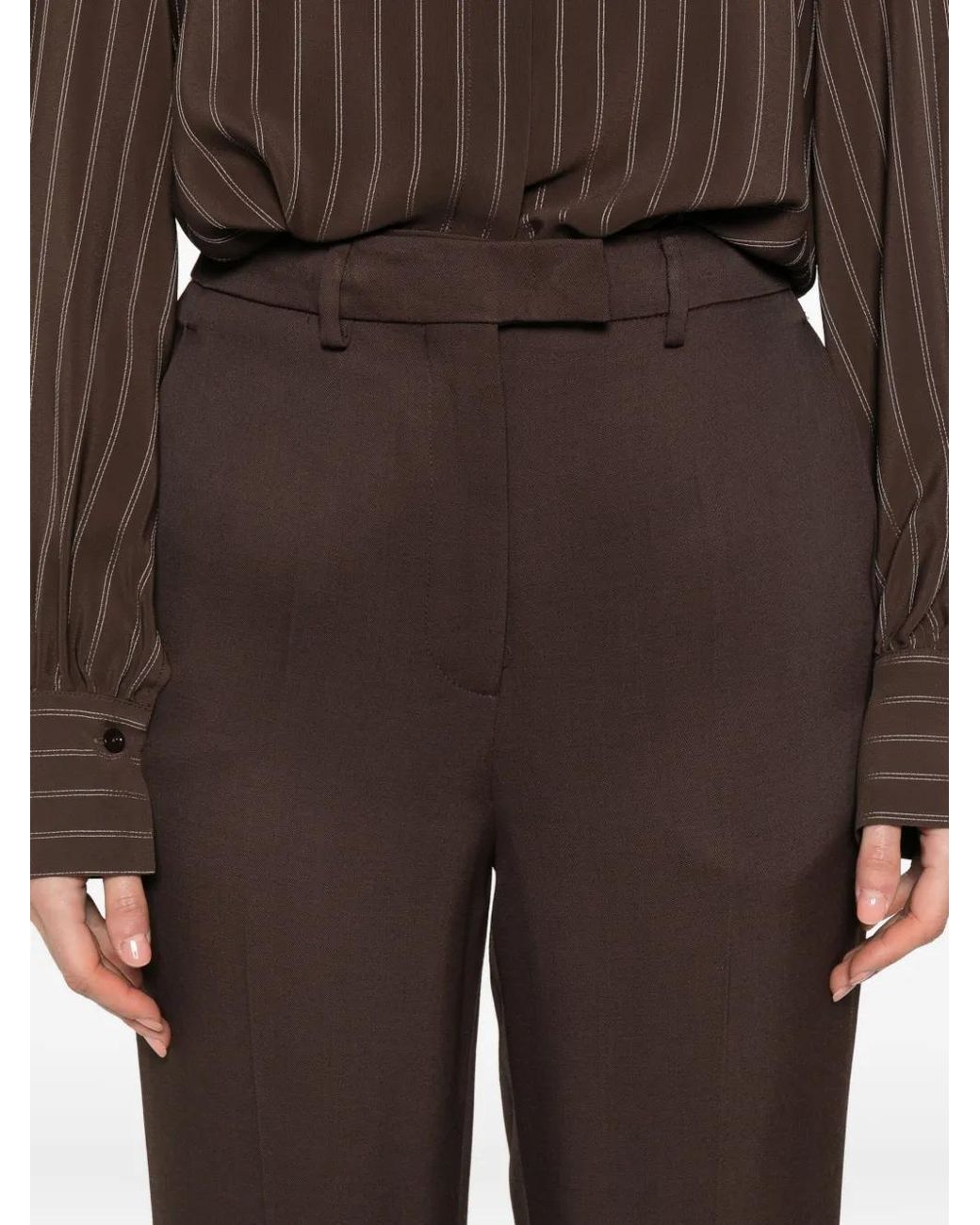 Semicouture Brown Flared Trousers