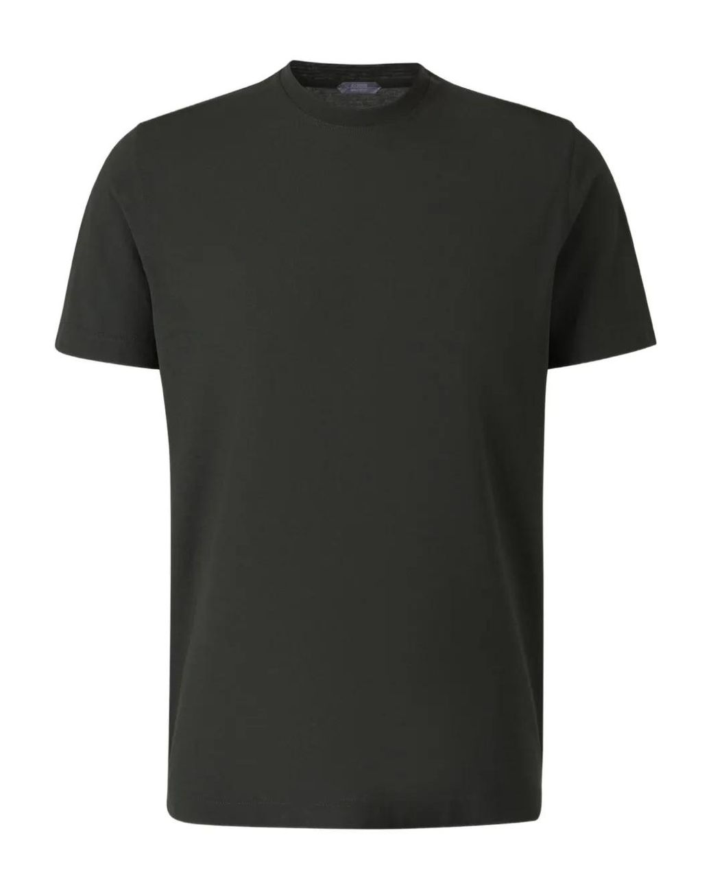 Zanone Black Cotton T-Shirt for men