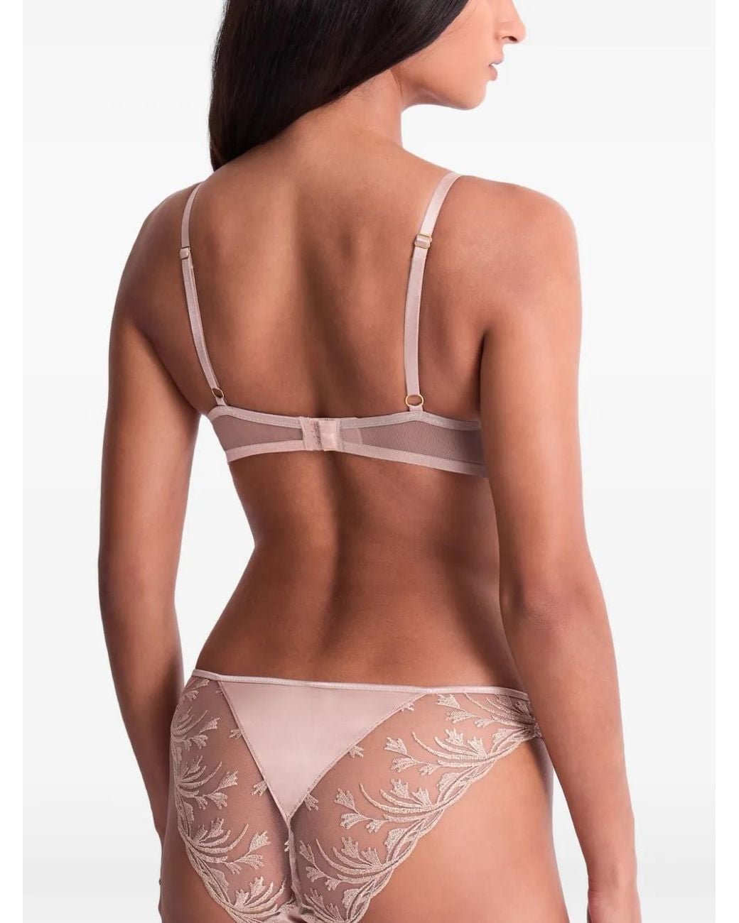 Aubade Natural Cosmic Romance Embroidered Plunge Push-Up Bra