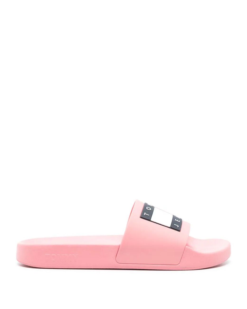 Tommy Hilfiger Pink Flag-Logo Pool Slides