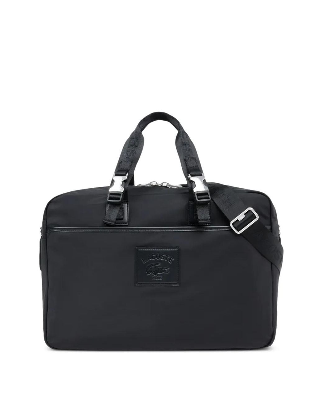 Lacoste Black Logo Laptop Bag for men
