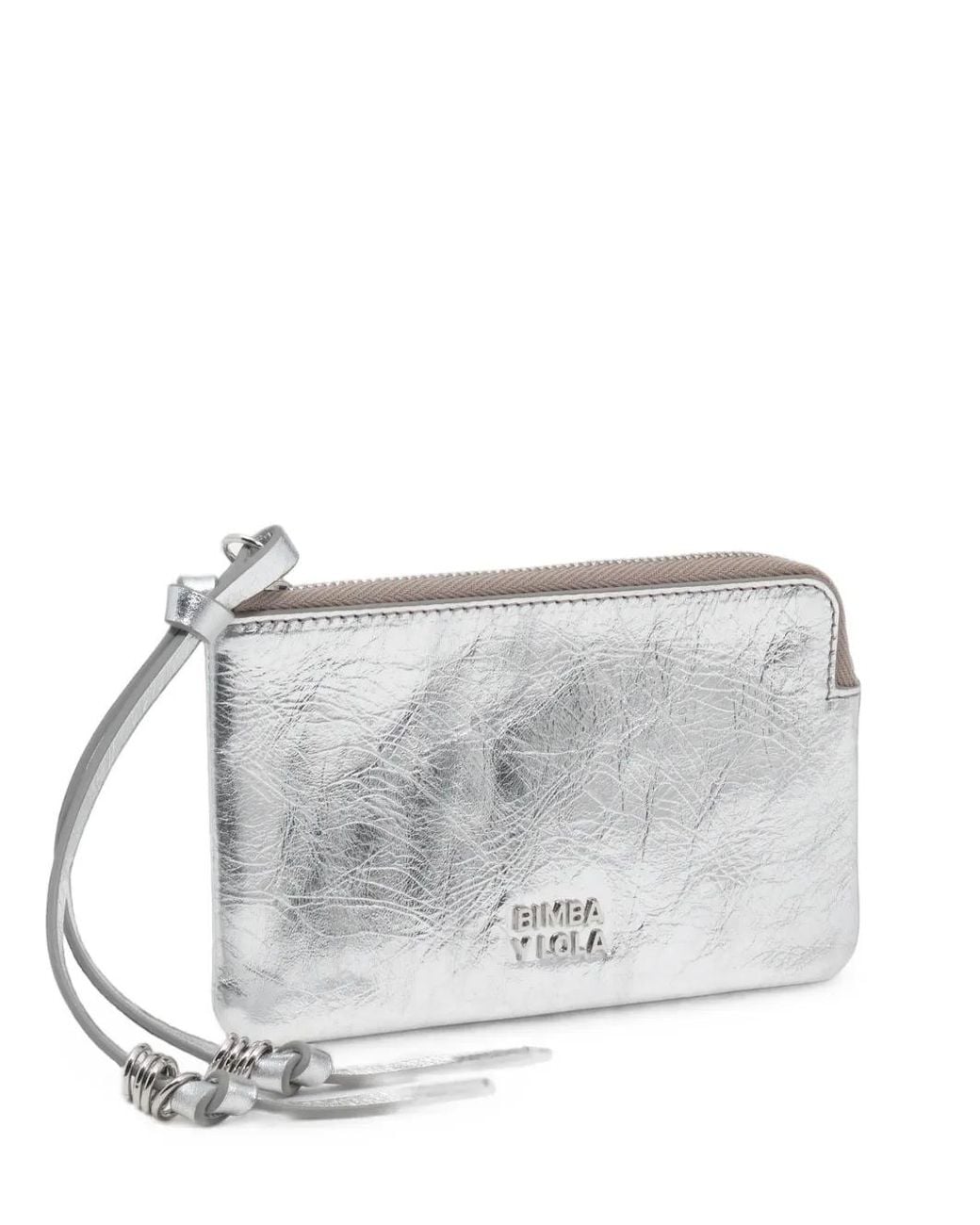 Bimba Y Lola Gray Small Leather Wallet