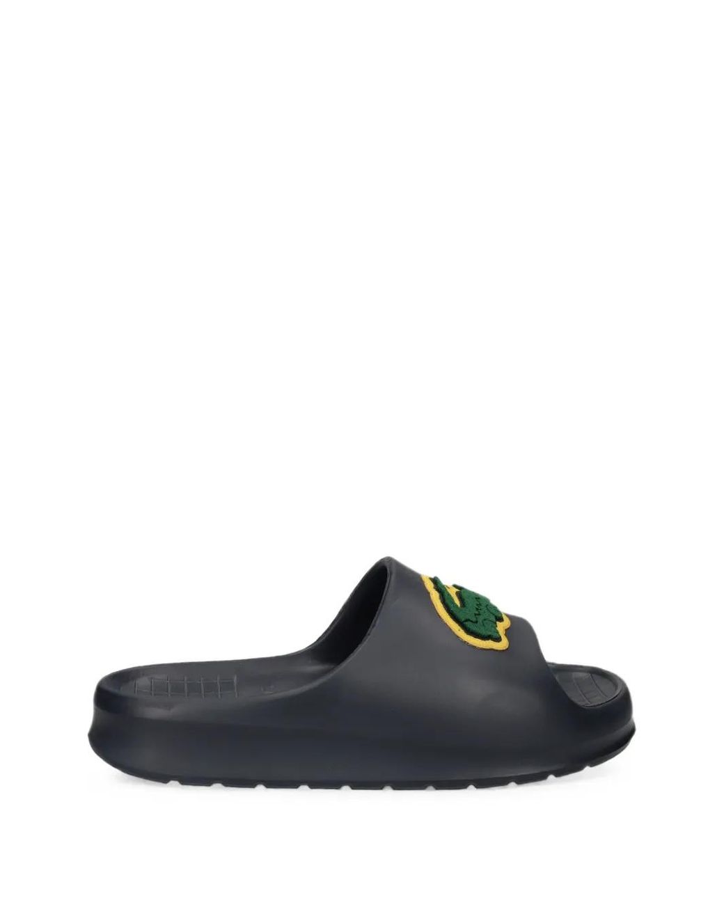 Lacoste Blue Logo-Patch Slides for men