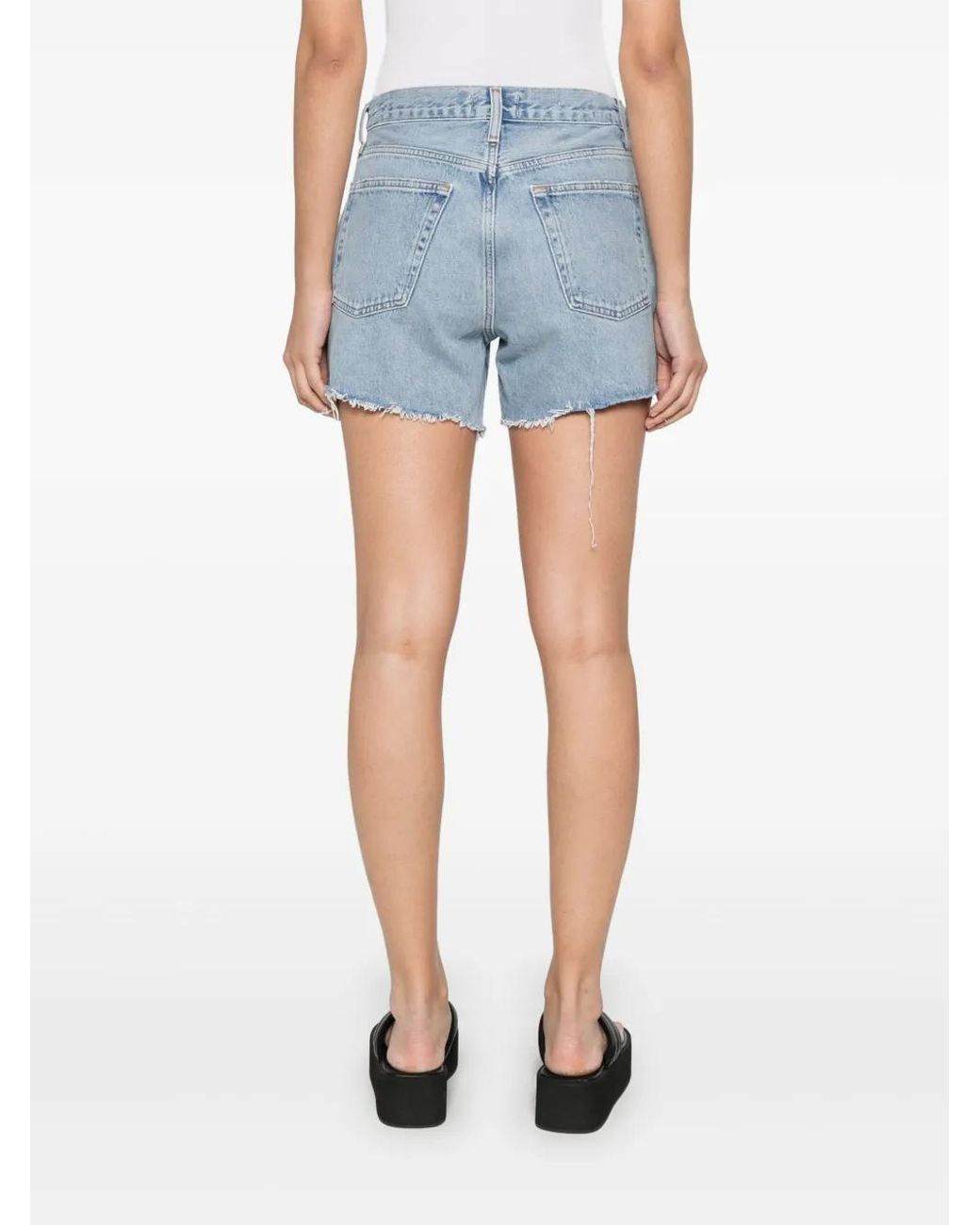 Agolde Parker Shorts in het Blue