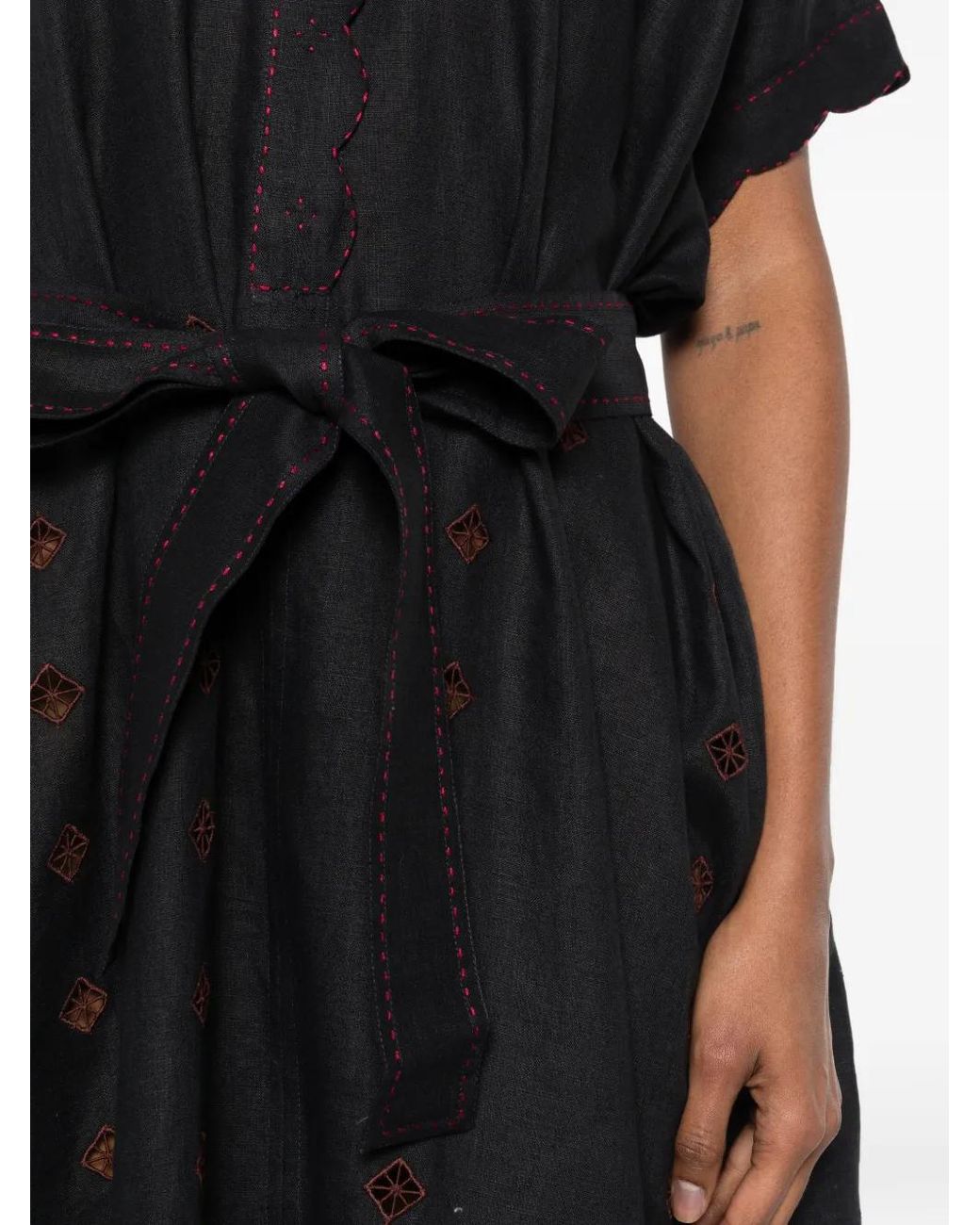 Vita Kin Black Sweet Jane Embroidered Midi Dress