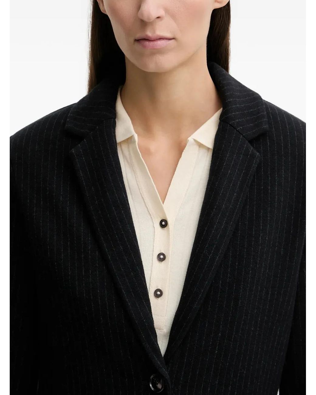 Marc O' Polo Black Pinstripe Pocket Jacket
