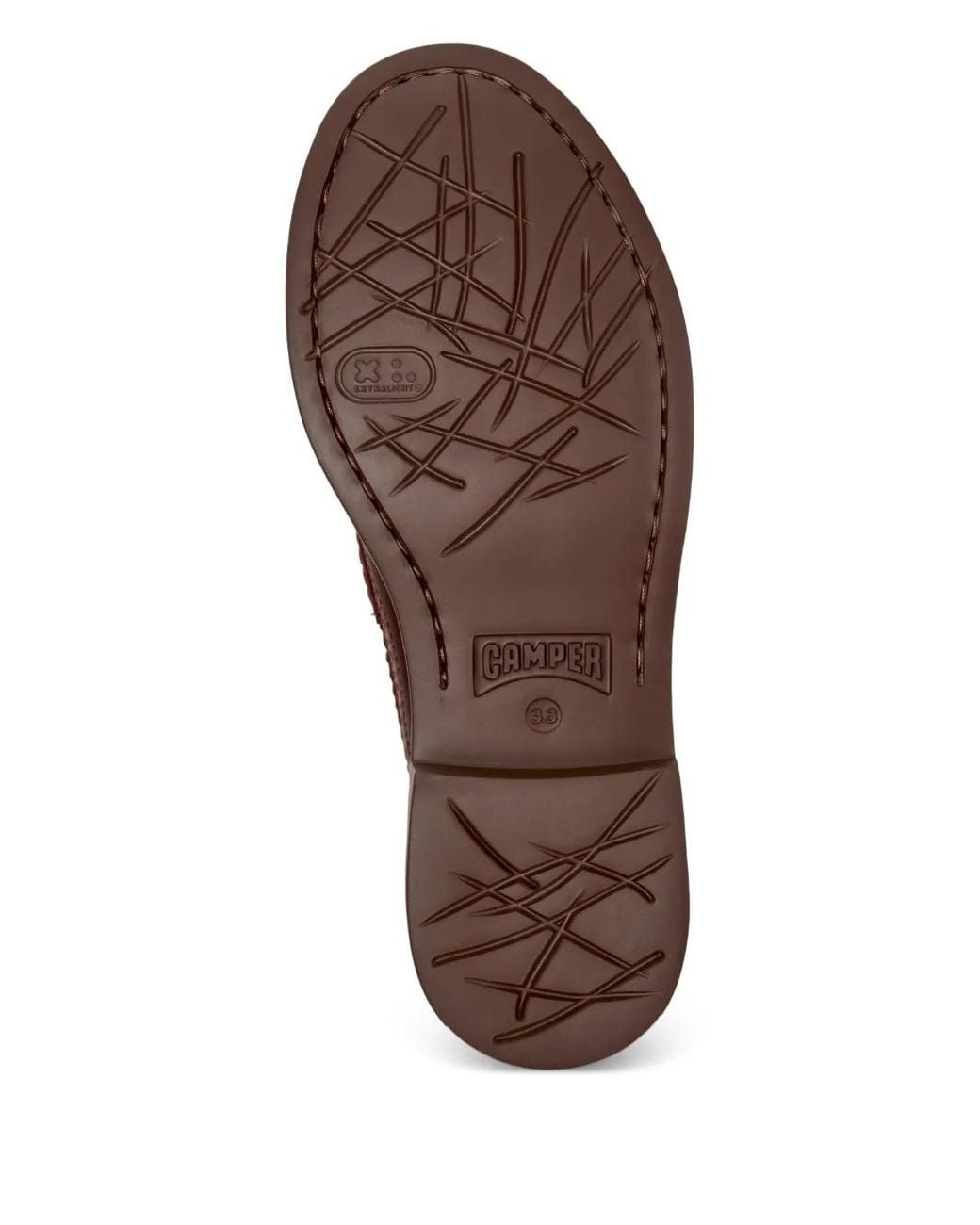 Camper Brown Twins Dean Smooth Penny Loafers