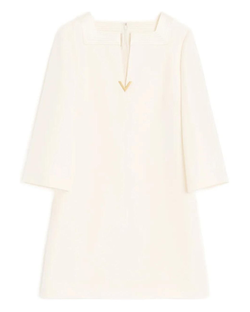 Valentino Garavani White Mini V-Logo-Detail Dress