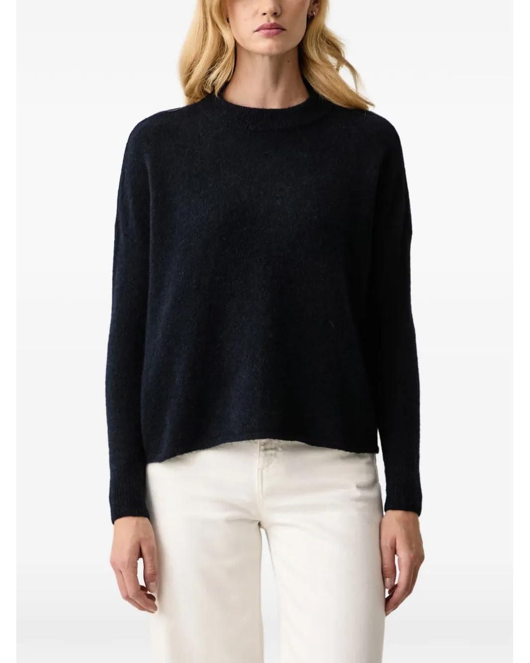 Sessun Black Kunlun Crew-Neck Long-Sleeve Sweater
