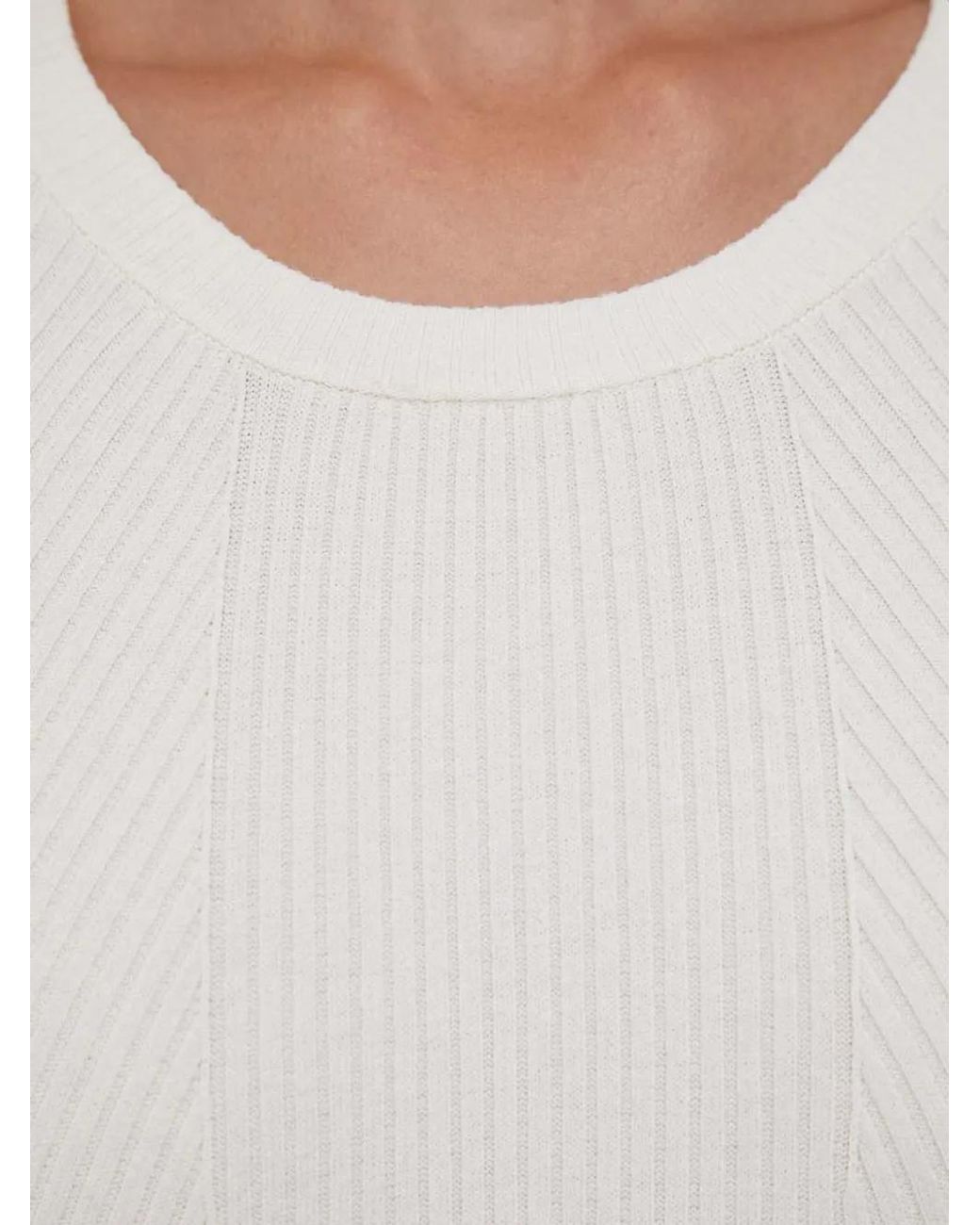 Joop! White Gerippter Strickpullover