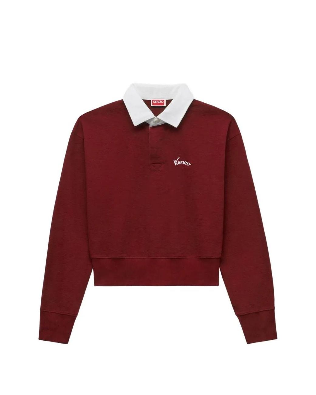 KENZO Logo-Embroidered Polo-Collar Sweater