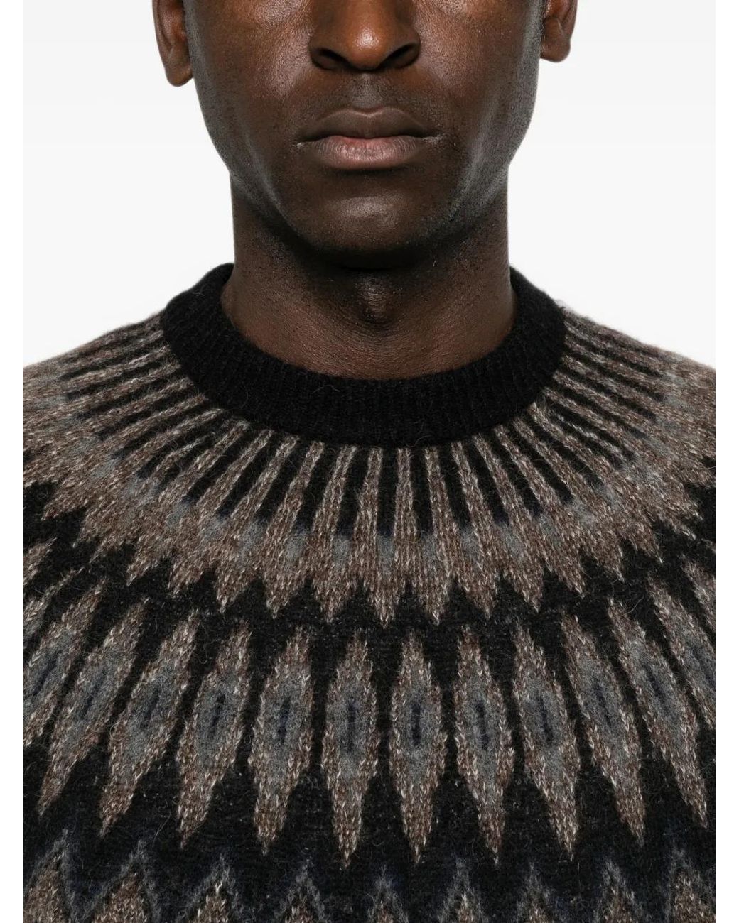 Roberto Collina Brown Long-Sleeve Sweater for men
