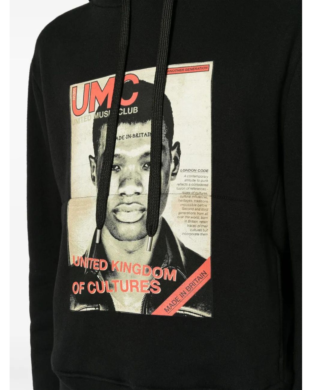 Neil Barrett Black Photograph-Print Jersey Hoodie for men