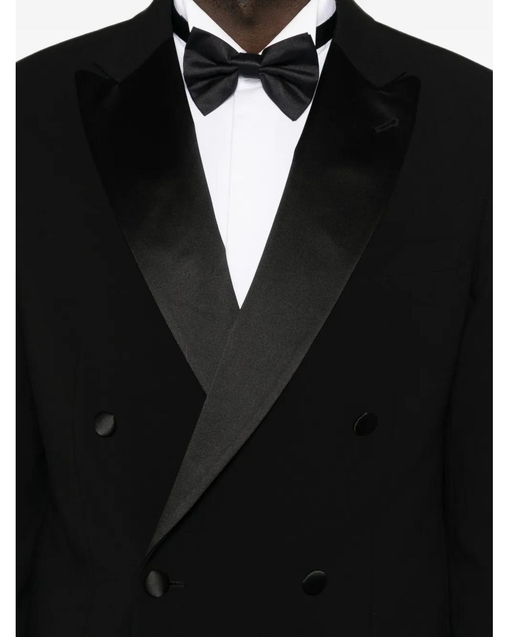 Giorgio Armani Black Double-Breasted Blazer for men