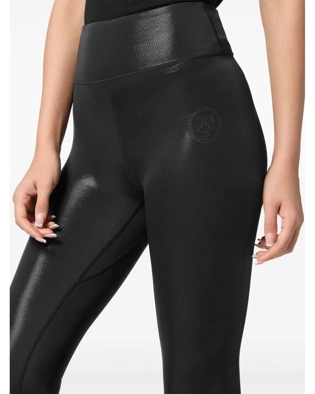 Philipp Plein Scratch Performance Legging in het Black
