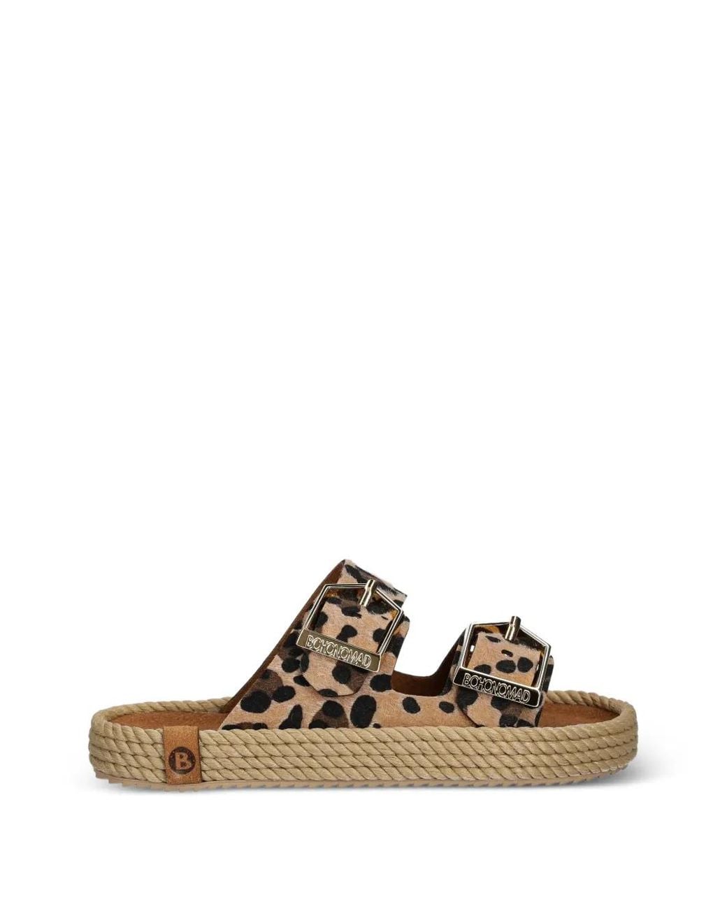 Bohonomad Natural Leopard-Print Buckle-Fastening Espadrilles