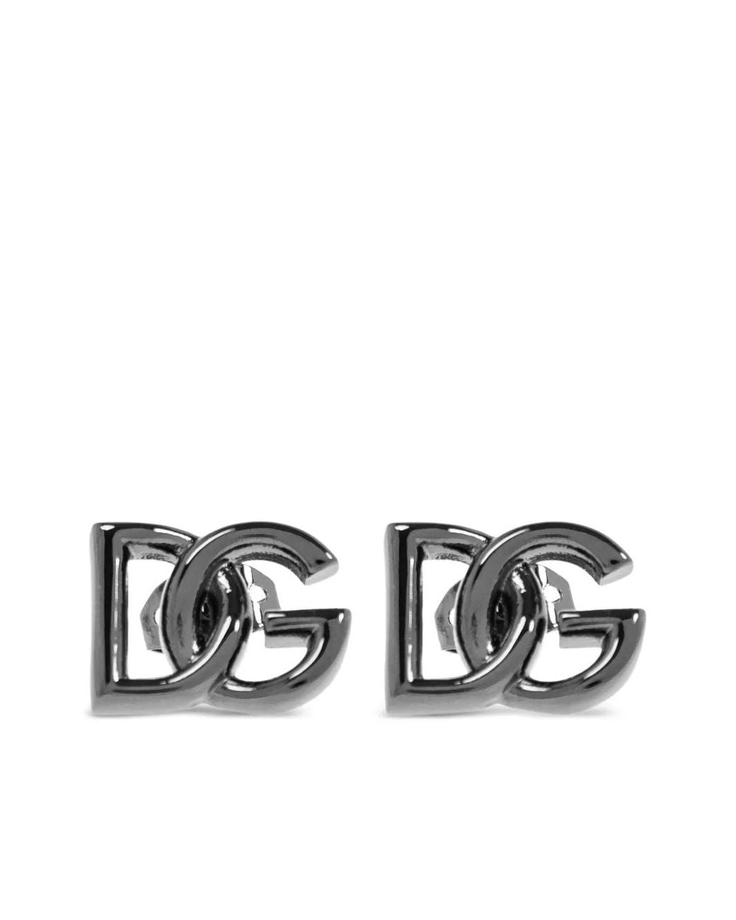 Dolce & Gabbana Metallic Dg-Logo Earrings for men